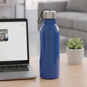 Royal blue stainless steel water bottle